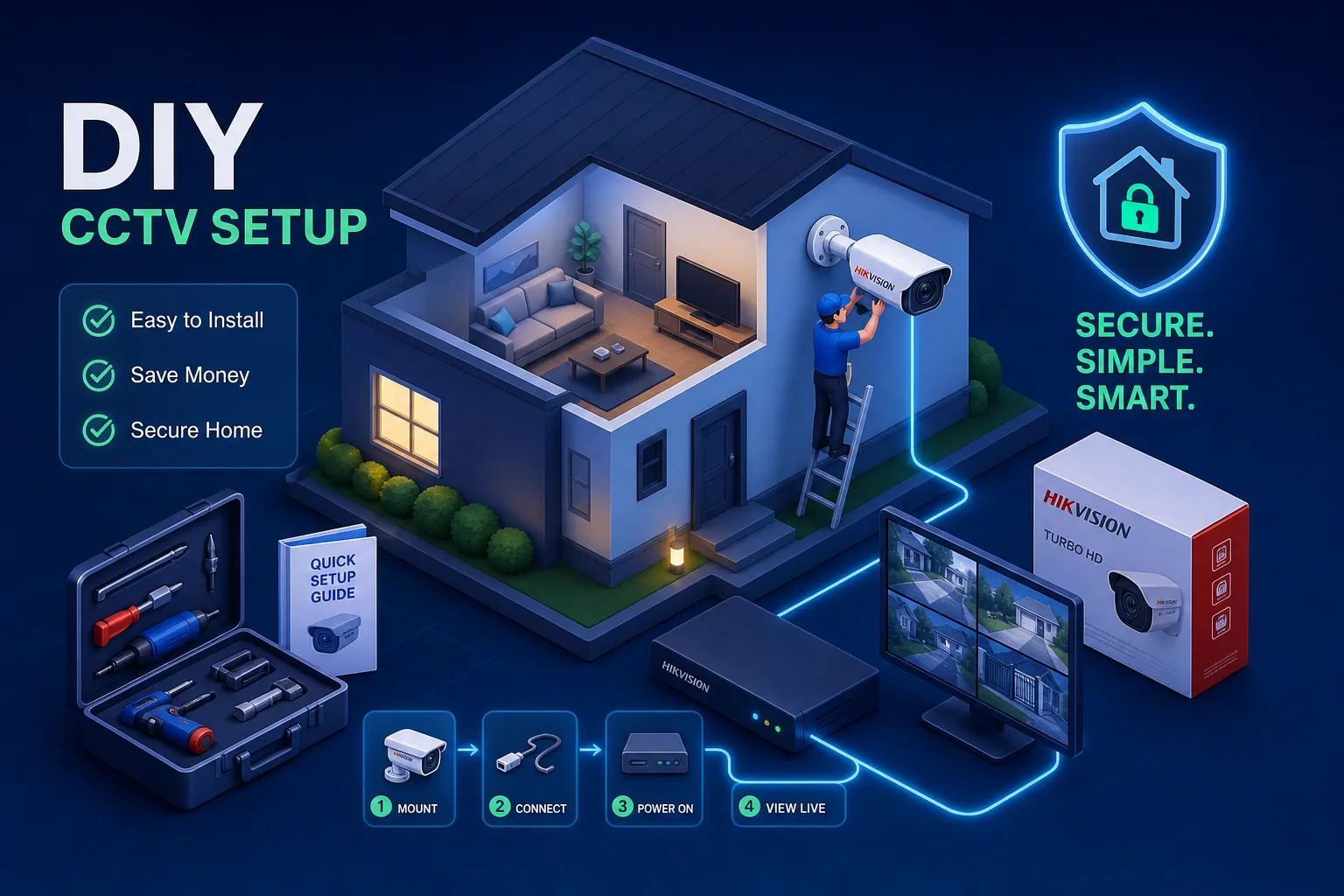 Can you install Hikvision CCTV at home by yourself?