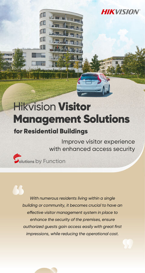 Hikvision Visitor Management Solutions for Residential Buildings infographic cover