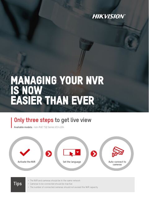 Auto NVR Easy Operation flyer cover
