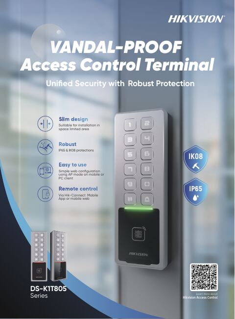DS-K1T805 Series Vandal-proof Access Control Terminal flyer cover