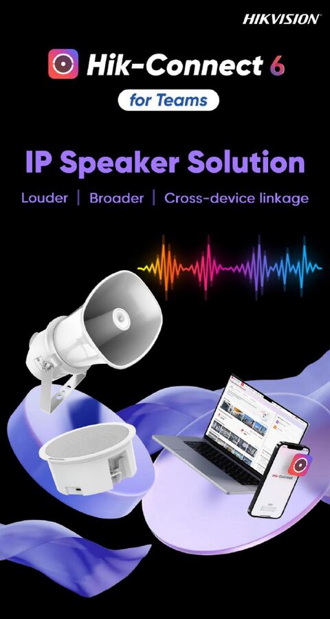 Hik-Connect Team Mode & IP Speaker Solution infographic cover