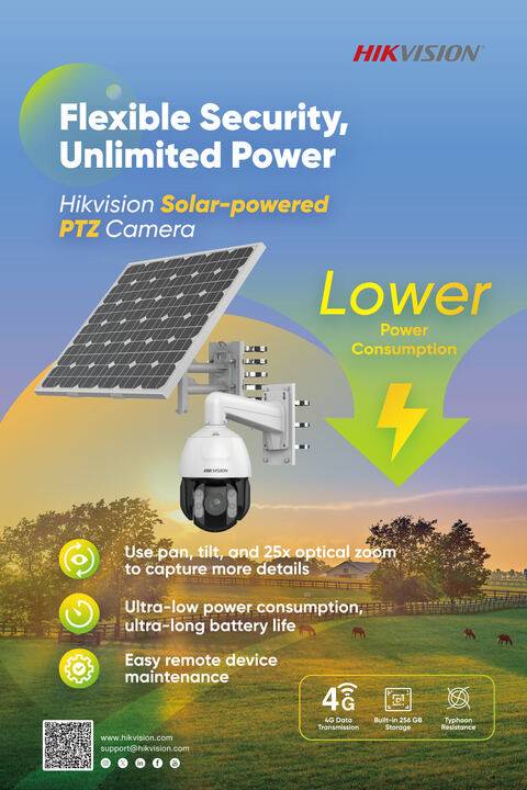 Hikvision Solar-Powered PTZ Camera poster cover