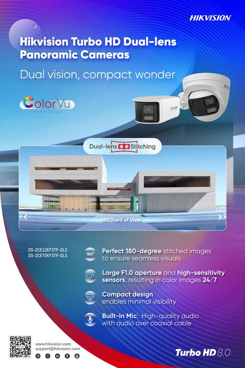 Hikvision Turbo HD Dual-lens Panoramic Cameras poster cover