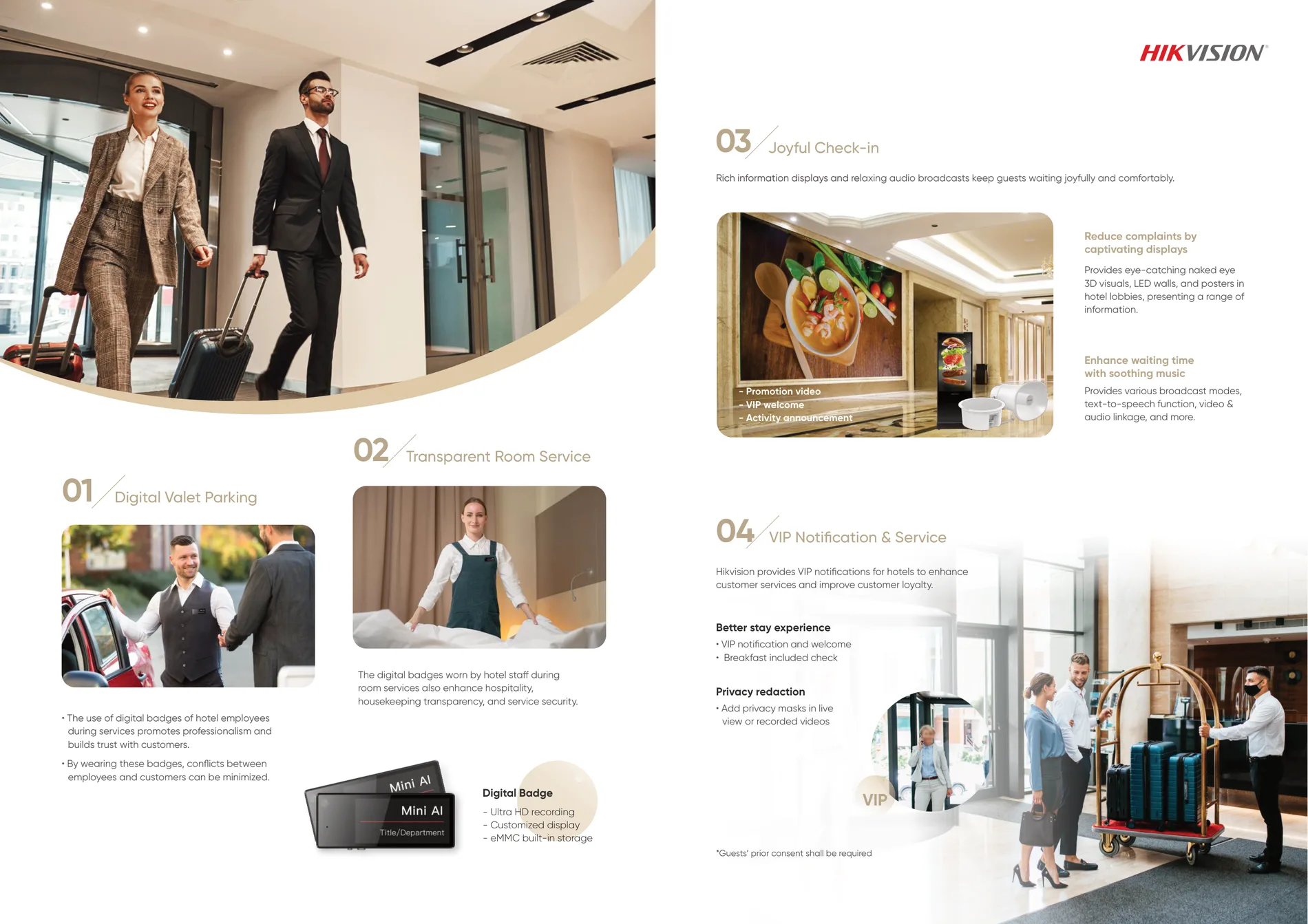 Digital valet parking, joyful check-in and transparent room service.
