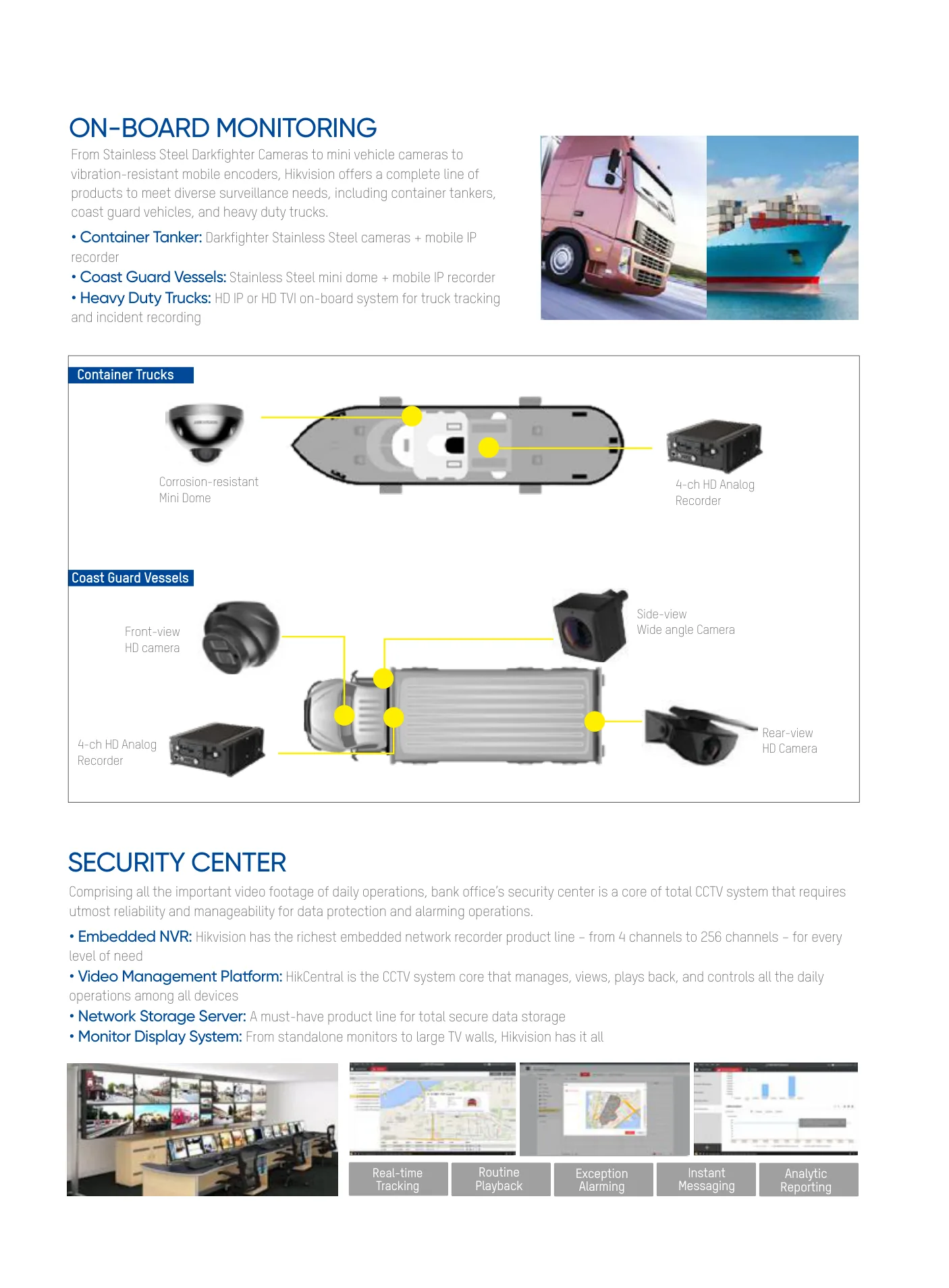 On-Board Monitoring & Security Center.