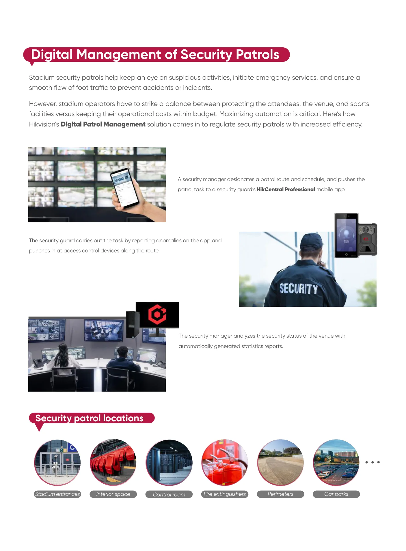 Digital management of security patrols.