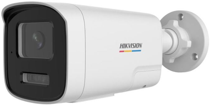 4 MP ColorVu 3.0 with Smart Hybrid Light Fixed Bullet Network Camera with Red&Blue Strobe Light Alarm-Long Range — DS-2CD1T47G3-LIUF/SRB(4mm)(O-STD)