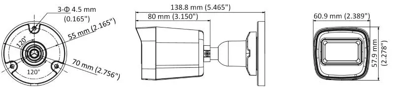 HD-1080P IR Bullet-20M — DS-2CE16D0T-EXIPF(3.6mm)(O-STD) — view 2