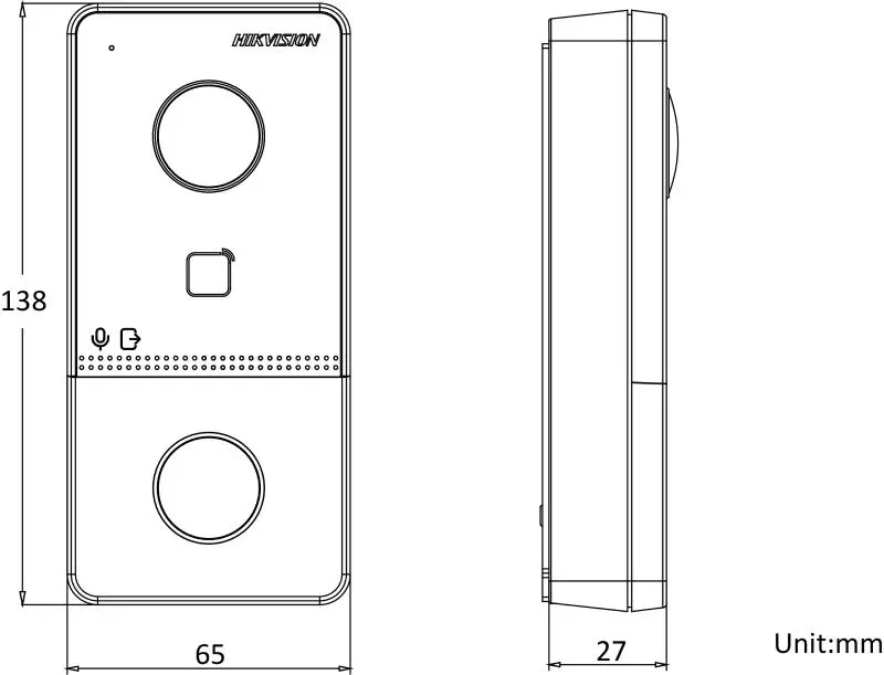 POE/Wifi Villa Door Station — DS-KV6113-WPE1(C)(O-STD) — view 4