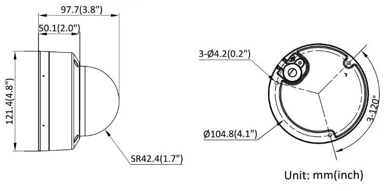 4MP Smart Hybrid Light Dome IP Camera — DS-2CD1143G2-LIU(2.8mm)(O-STD) — view 4