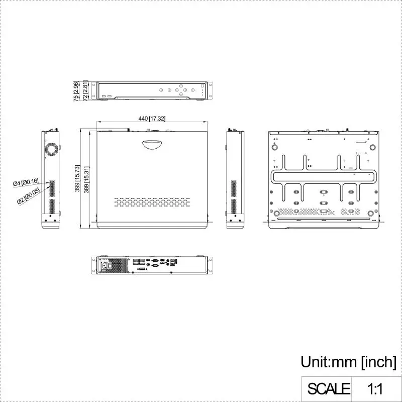 64CH 4 HDD M Series NVR — DS-7764NI-M4(STD) — view 2