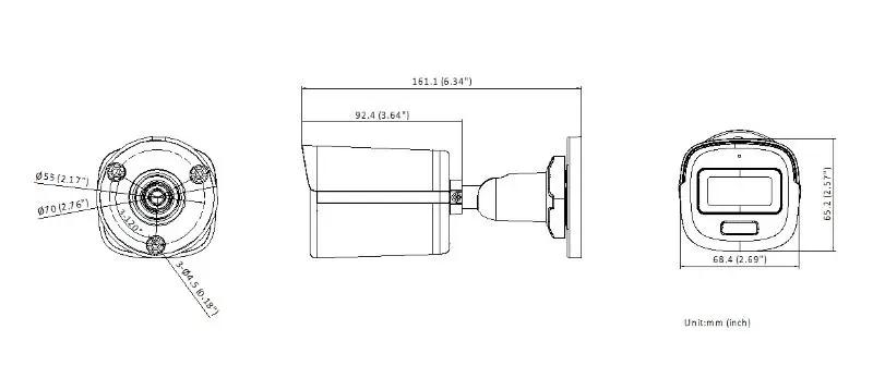HD-1080P Smart Hybrid Light ColorVu Bullet with Audio-20M — DS-2CE10DF0T-LPFS(3.6mm)(O-STD) — view 2