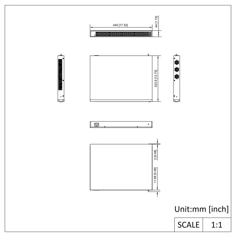 48 Port Gigabit Smart Managed POE Switch — DS-3E1552P-SI(O-STD) — view 2