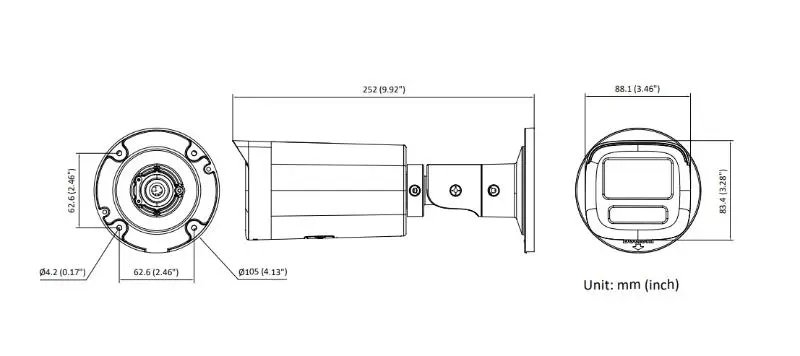 4MP Smart Hybrid Light Motorized Varifocal Bullet IP Camera — DS-2CD1643G2-LIZU(2.8-12mm)(O-STD) — view 4