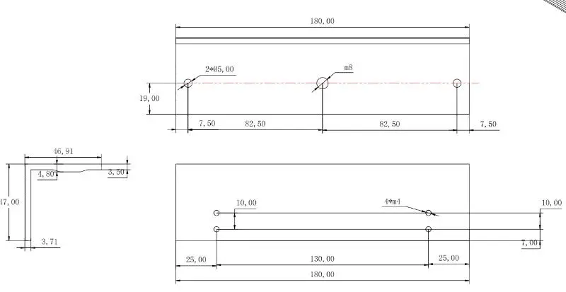 L bracket for DS-K4H255S — DS-K4H255-LZ(O-STD) — view 2