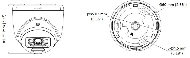 HD-3K Smart Hybrid Light ColorVu Turret with Audio-20M — DS-2CE70KF0T-LPFS(2.8mm)(O-STD) — view 2