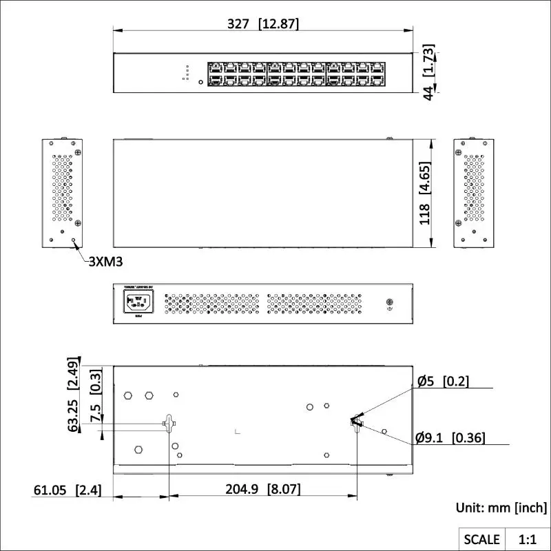 24-Port Gigabit Unmanaged Switch — DS-3E0524R-O — view 2