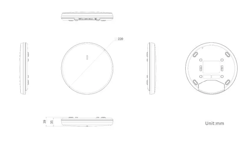 Wi-Fi 6 1800M Celling Access Point — DS-3WAP622G-SI(O-STD) — view 2