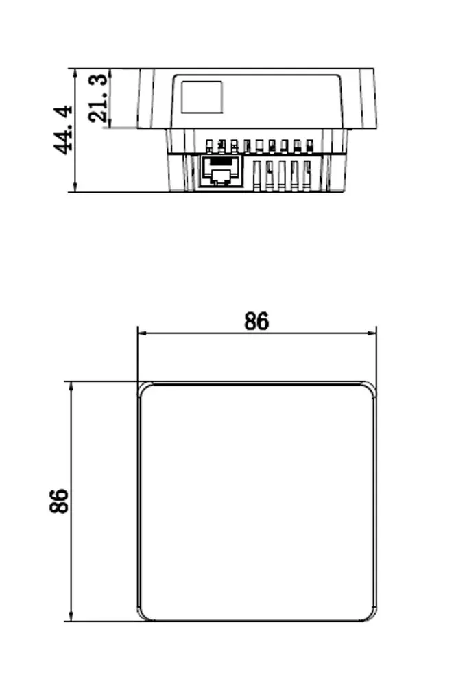 Wi-Fi 6 3000M In-Wall Access Point — DS-3WAP621E-SI(O-STD) — view 2