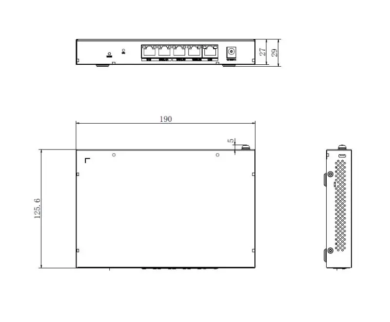 All in One 5 Port AC Router — DS-3WG105G-SI(O-STD) — view 2