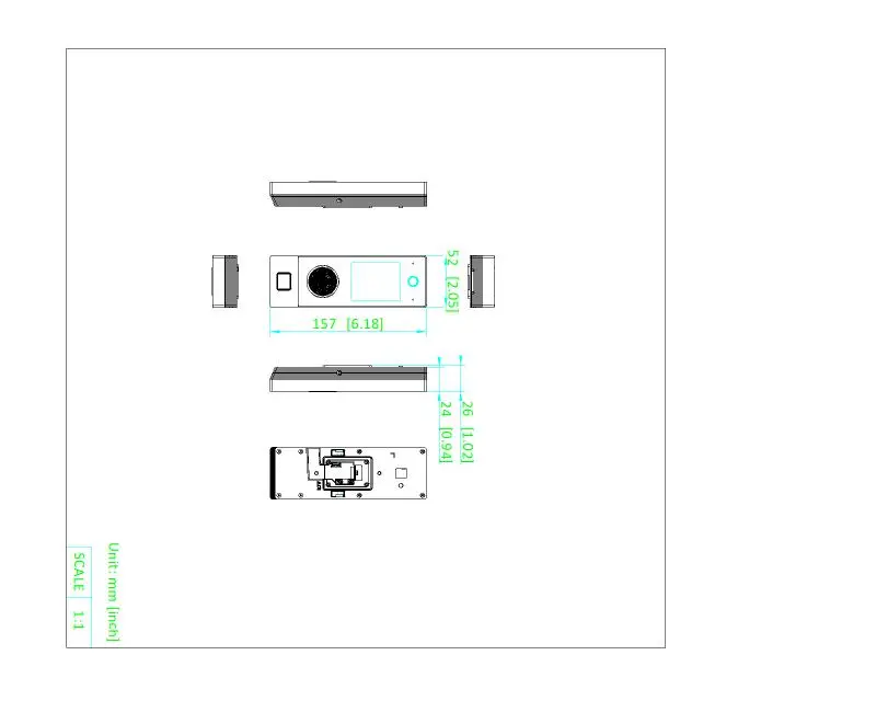 Face Access Terminal — DS-K1T323MBFWX-E1(O-STD) — view 4