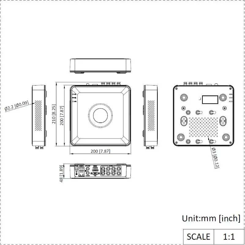 HD-5MP/3K DVR-8CH Plastic 1 HDD — iDS-7108HQHI-M1/T(STD) — view 6