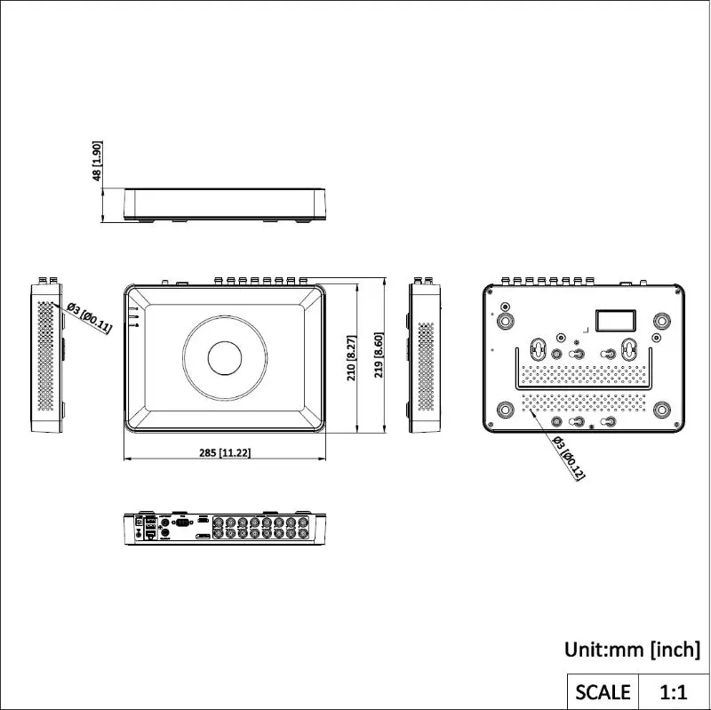 HD-5MP/3K DVR-16CH Plastic 1 HDD — iDS-7116HQHI-M1/T(STD) — view 6