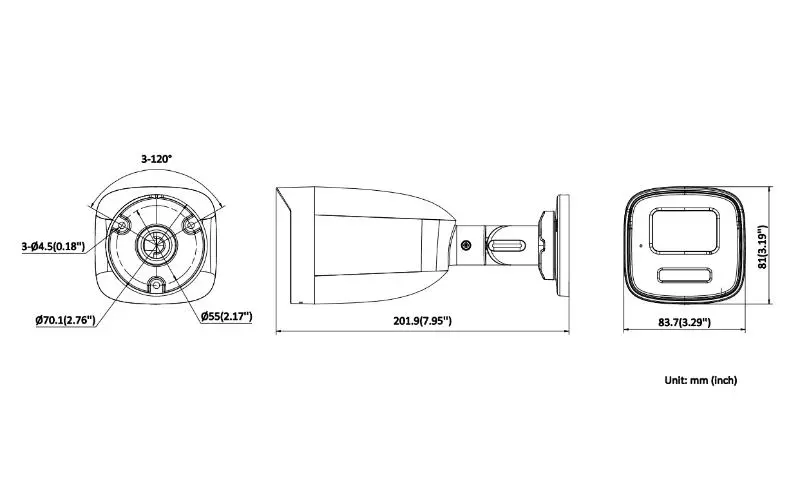 4MP Smart Hybrid Light with ColorVu Bullet IP Camera-Long Range — DS-2CD1T47G3-LIU(4mm)(O-STD) — view 3