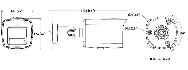 6 MP ColorVu 3.0 Fixed Bullet Network Camera — DS-2CD1067G3-LIU(4mm)(O-STD) — view 4