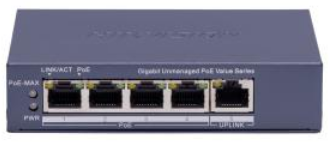 4 Port Gigabit Unmanaged POE Switch — DS-3E0505P-E/M(O-STD)(B)