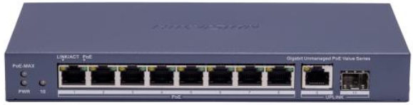 8 Port Gigabit Unmanaged POE Switch — DS-3E0510P-E/M(O-STD)(B)
