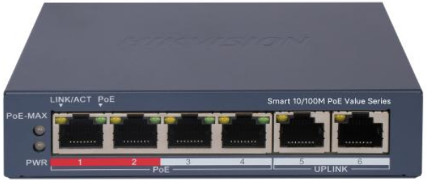 4 Port Fast Ethernet Smart POE Switch — DS-3E1106P-EI/M(O-STD)