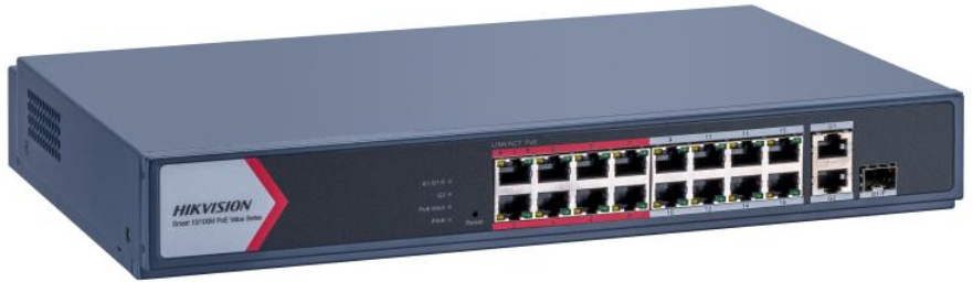 16 Port Fast Ethernet Smart POE Switch — DS-3E1318P-EI/M(O-STD)