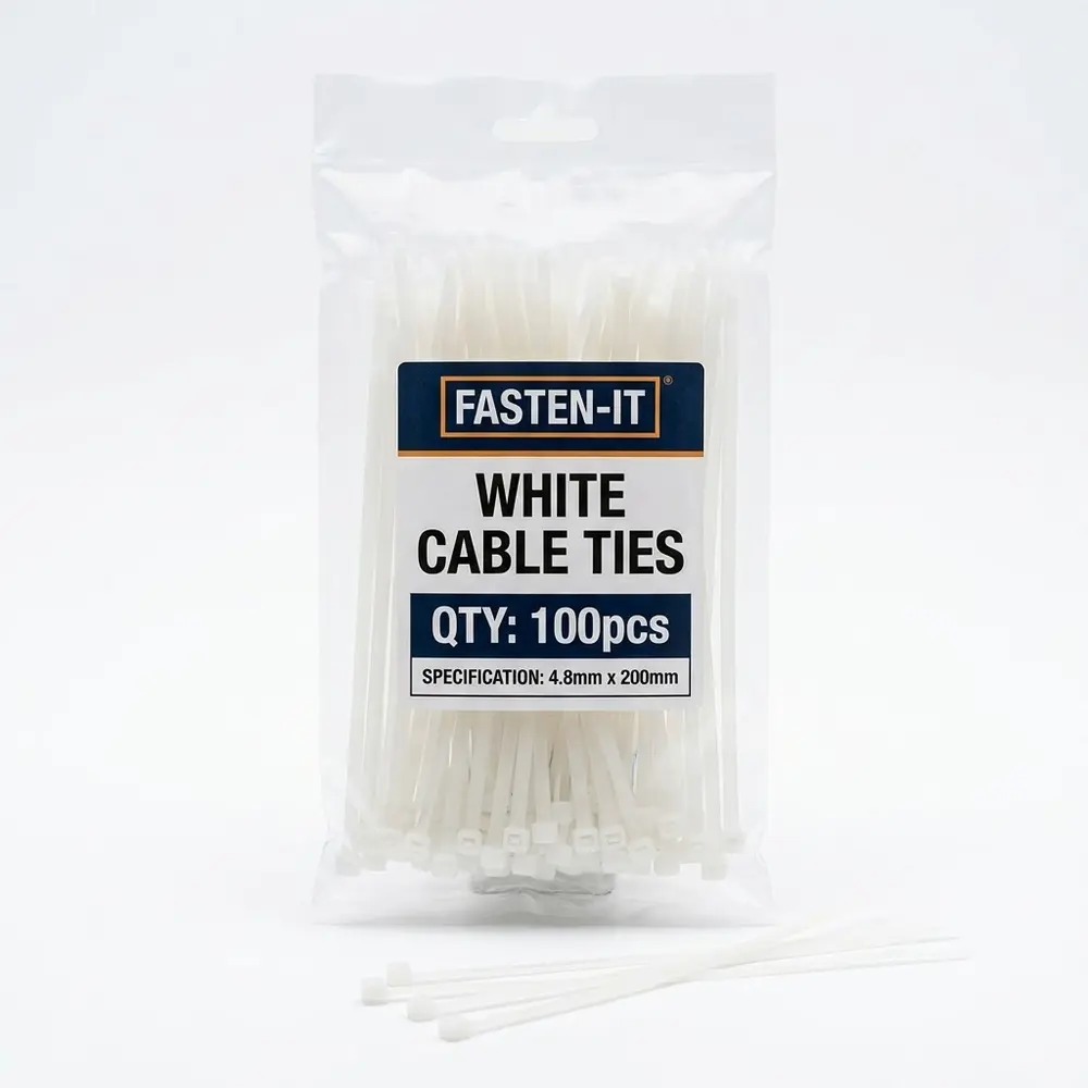 Cable Ties 4.8 × 200 mm (Pack of 100) — TIES-100